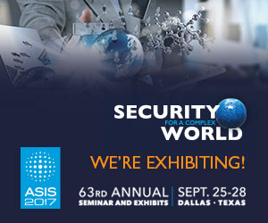 Join us at  ASIS 2017 in Dallas